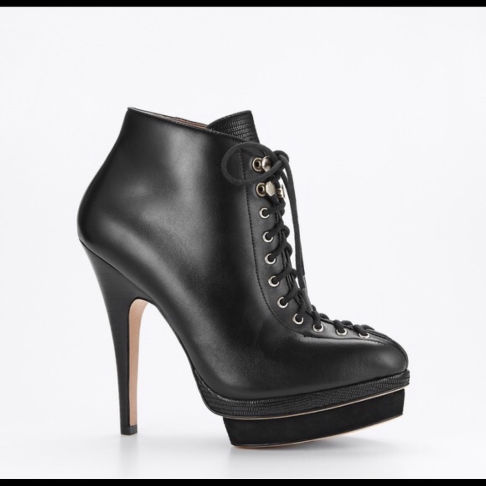 Leather Stiletto Booties